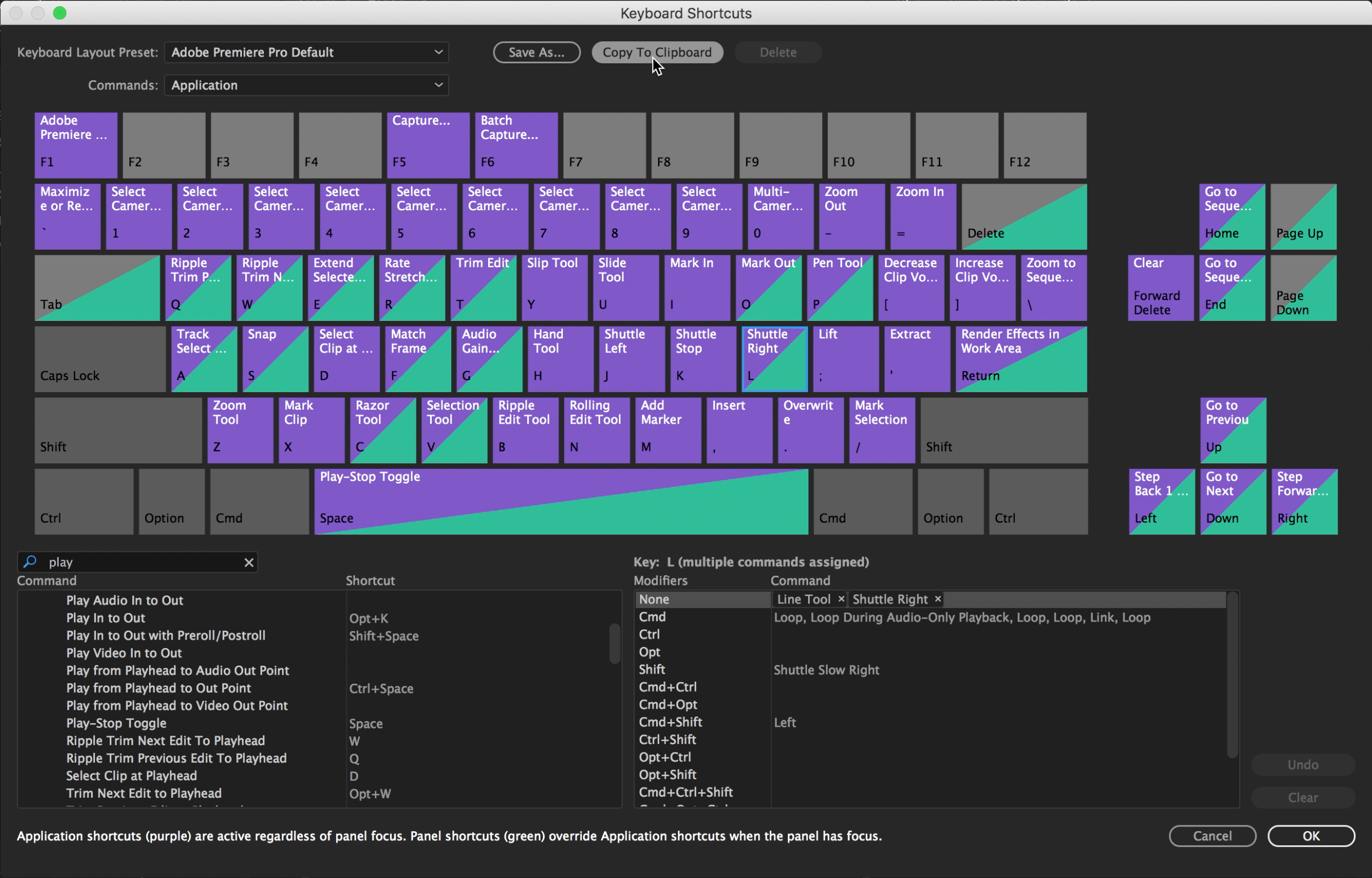 premiere final cut pro keyboard shortcuts